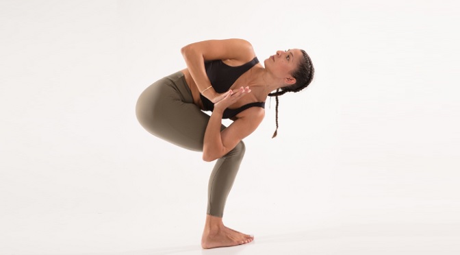 yoga chair pose twist